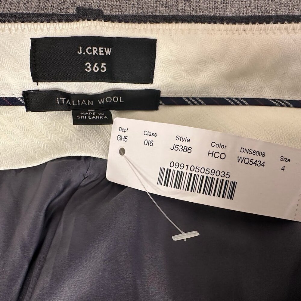 J. Crew Cameron slim crop pant Italian stretch wool blend J5386 SZ 4 - Picture 5 of 6